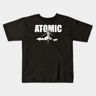 Most iconic moment from the Eminence in Shadow anime show in episode 5 - Cid Kagenou said I am ATOMIC in a cool black and white silhouette Kids T-Shirt